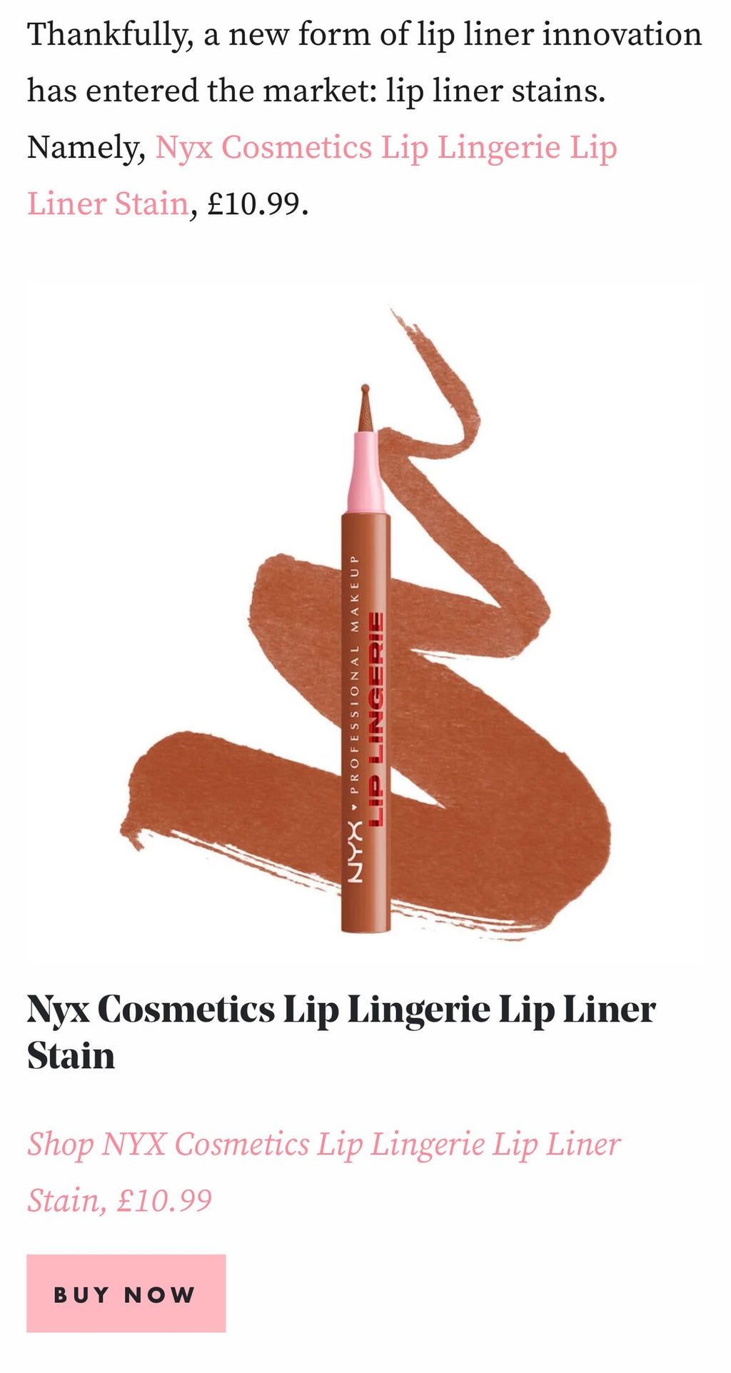 Nyx lip stain