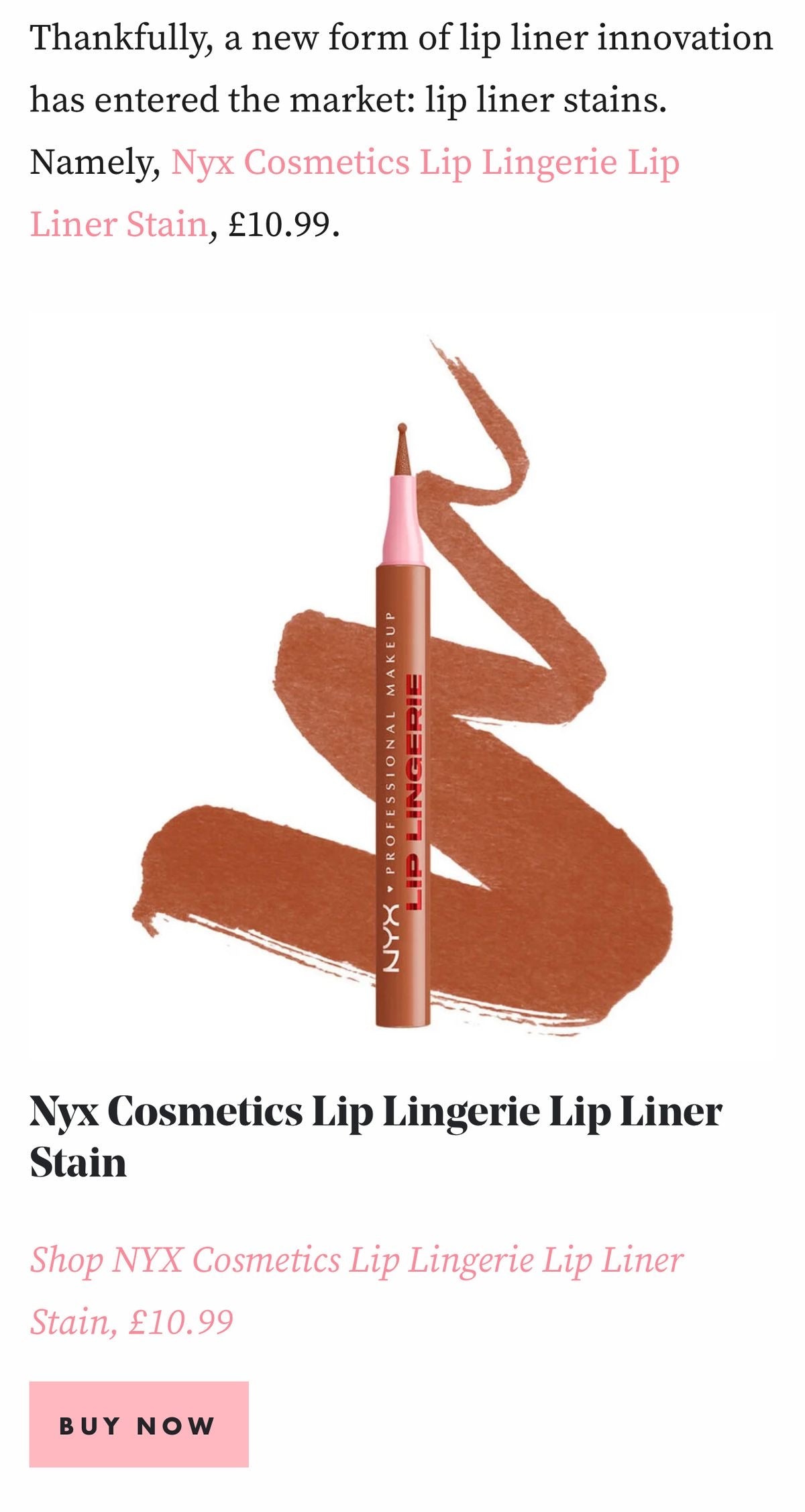 Nyx lip stain